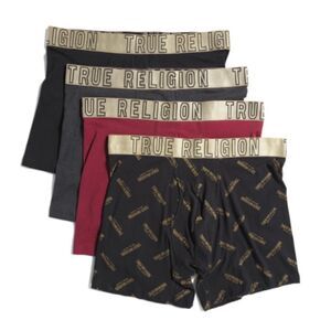 True Religion M-L 4 pack Cotton Stretch Boxer Briefs